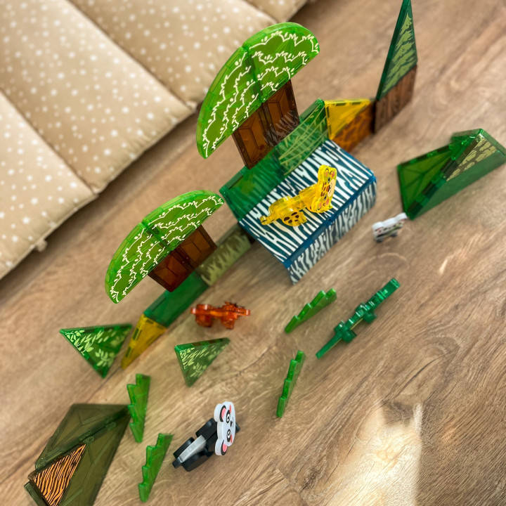 WOOPIE Klocki Magnetyczne Konstrukcyjne 3D Zestaw Edukacyjny Rzadkie Z