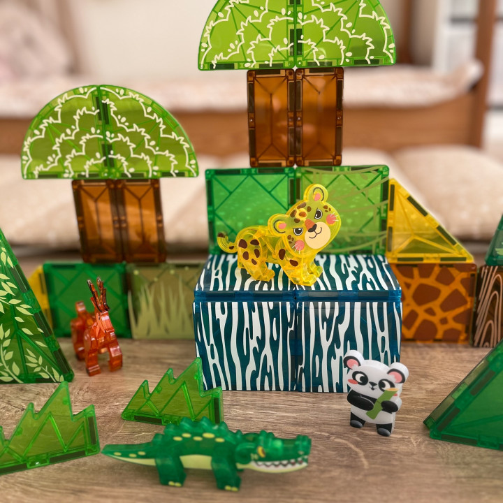 WOOPIE Klocki Magnetyczne Konstrukcyjne 3D Zestaw Edukacyjny Rzadkie Z