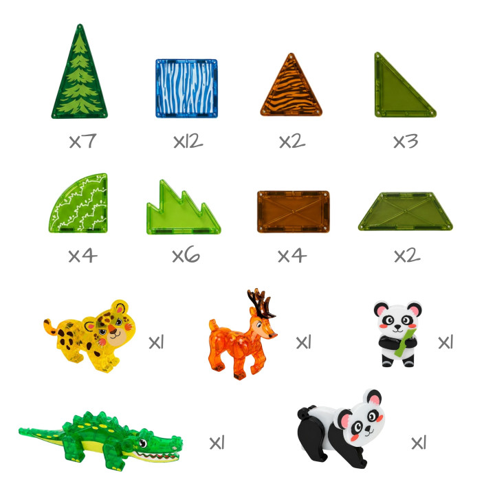 WOOPIE Klocki Magnetyczne Konstrukcyjne 3D Zestaw Edukacyjny Rzadkie Z