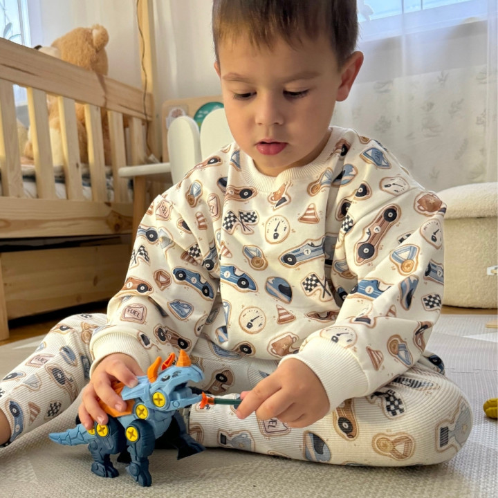 WOOPIE Zestaw Dinozaury do Skręcania 3 szt. Zestaw Konstrukcyjny w Pud