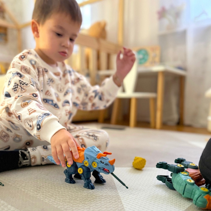 WOOPIE Zestaw Dinozaury do Skręcania 3 szt. Zestaw Konstrukcyjny w Pud