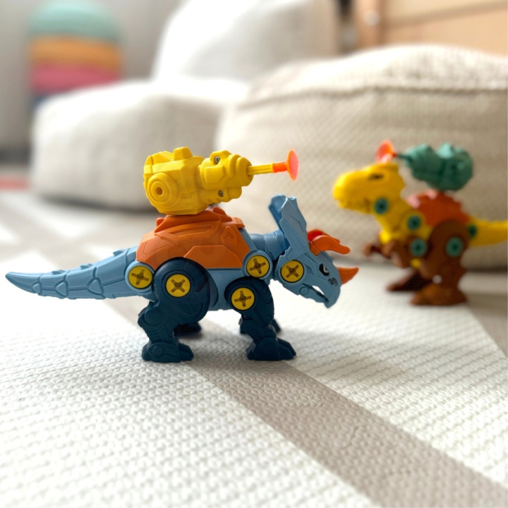 WOOPIE Zestaw Dinozaury do Skręcania 3 szt. Zestaw Konstrukcyjny w Pud