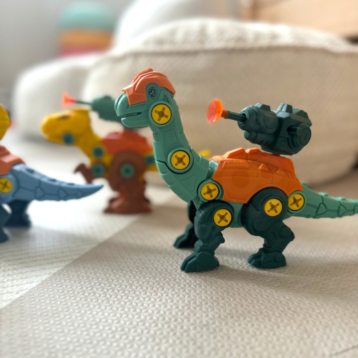 WOOPIE Zestaw Dinozaury do Skręcania 3 szt. Zestaw Konstrukcyjny w Pud