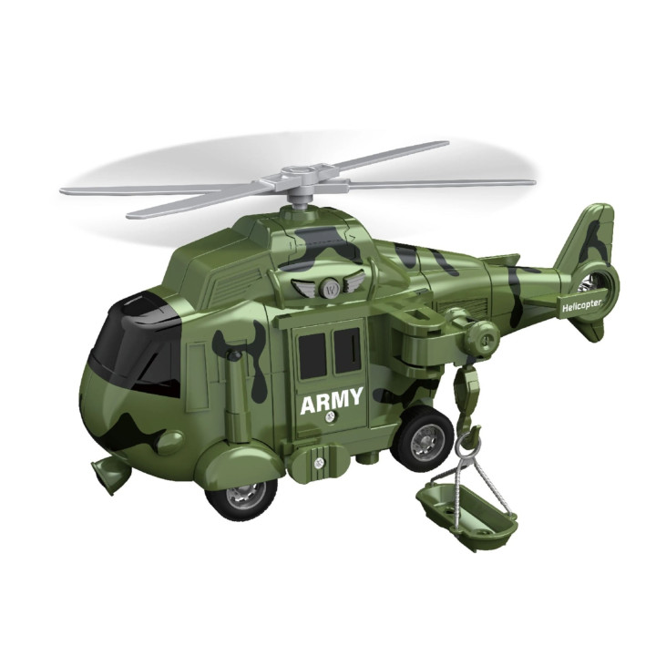 WOOPIE Zestaw Pojazdów Wojskowych z Wyrzutnią Czołg Helikopter 4SZT Sk