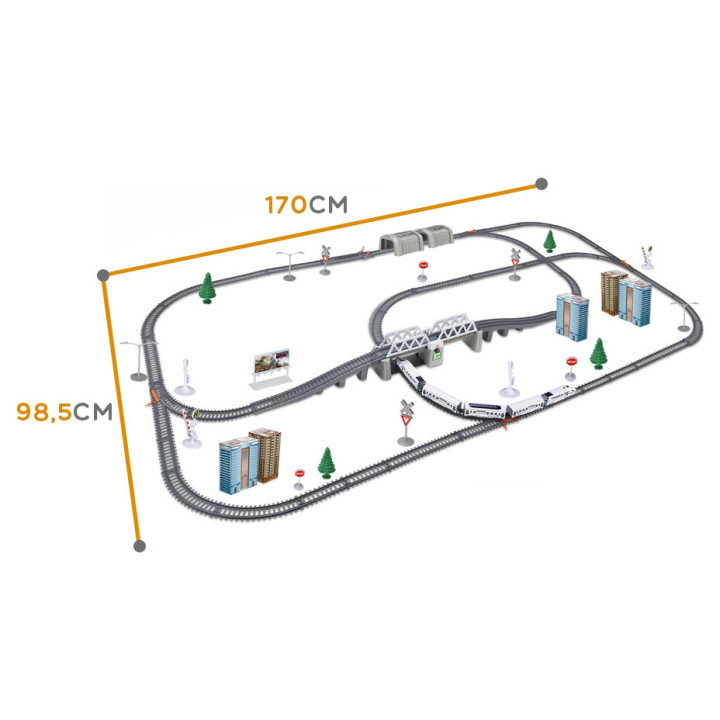 
						WOOPIE Kolejka Elektryczna Ogromny 914 cm Tor Most Tunel 86 el.
					