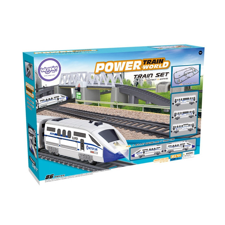 
						WOOPIE Kolejka Elektryczna Ogromny 914 cm Tor Most Tunel 86 el.
					