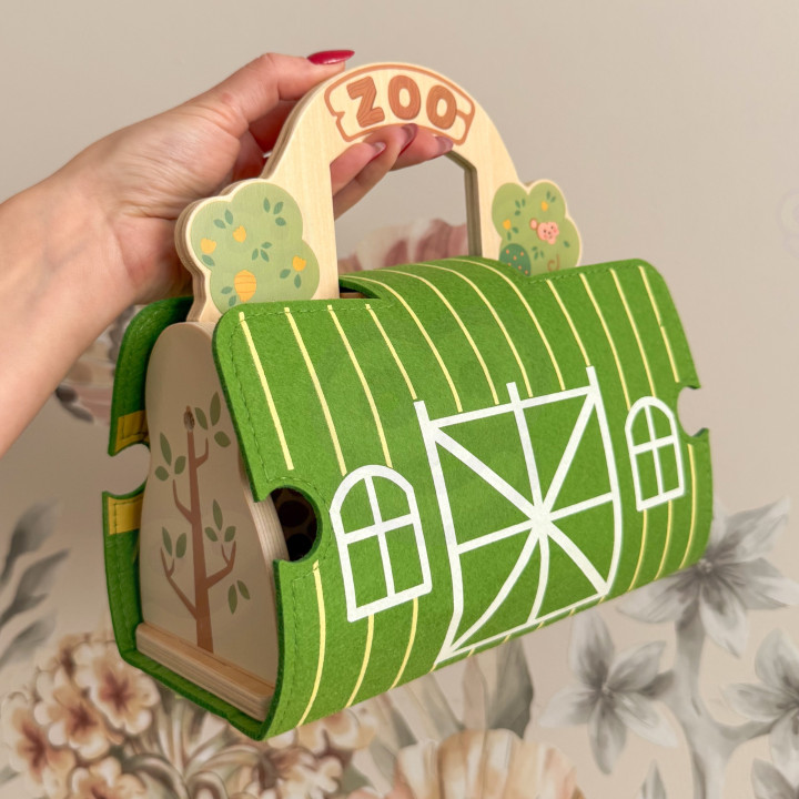 TOOKY TOY Zestaw Mini ZOO Przenośny Zestaw Torba Zwierzęta