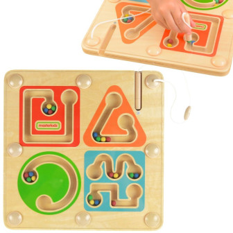 MASTERKIDZ Drewniany Labirynt Magnetyczny Montessori Pisanie i Motoryk
