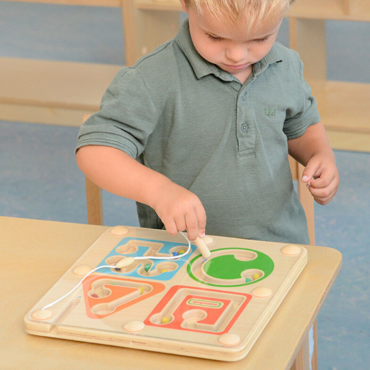 MASTERKIDZ Drewniany Labirynt Magnetyczny Montessori Pisanie i Motoryk