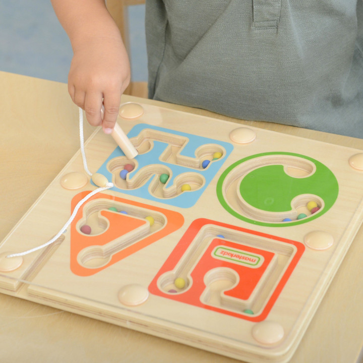 MASTERKIDZ Drewniany Labirynt Magnetyczny Montessori Pisanie i Motoryk