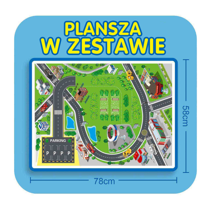 WOOPIE Tor Spirala Garaż dla Samochodzików 3 szt.