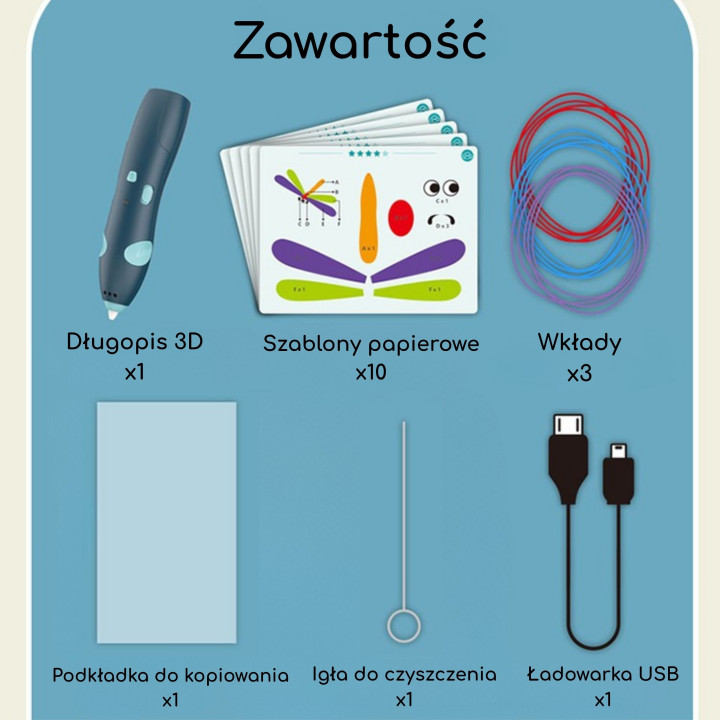 
						WOOPIE 3D Drukarka-Długopis Pen Bezpieczny Wkłady Usb
					