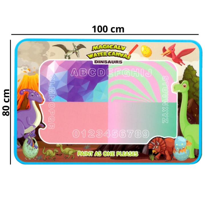 WOOPIE Magiczna Mata Wodna do Malowania XXL Pieczątki Cyferki 100x80 c