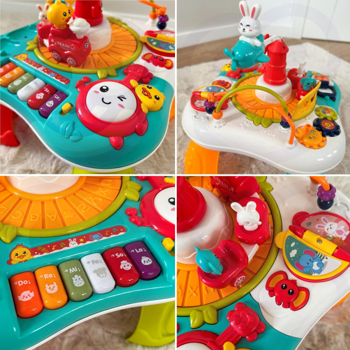 WOOPIE BABY Stolik Edukacyjny Interaktywny 2w1 Pianinko Dźwięki