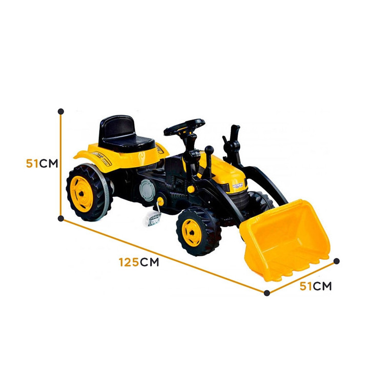 WOOPIE Traktor Na Pedały Farmer MaxTrac Classic Łyżka Spychacz