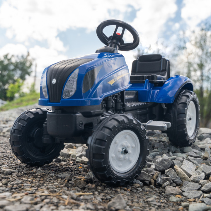FALK Traktor na Pedały New Holland z Przyczepą i Otwieraną Maską 2-5 l