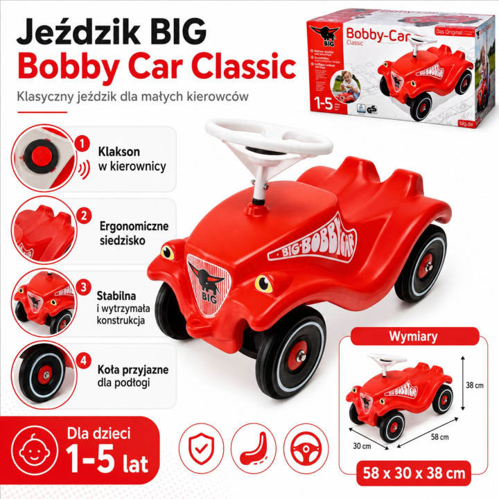 
						BIG Jeździk Odpychacz Bobby Car Classic
					