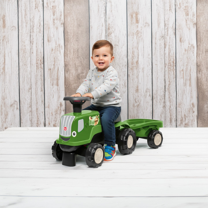 FALK Jeździk Traktor z Przyczepą Birdy Farm Zielony 1-3 lat