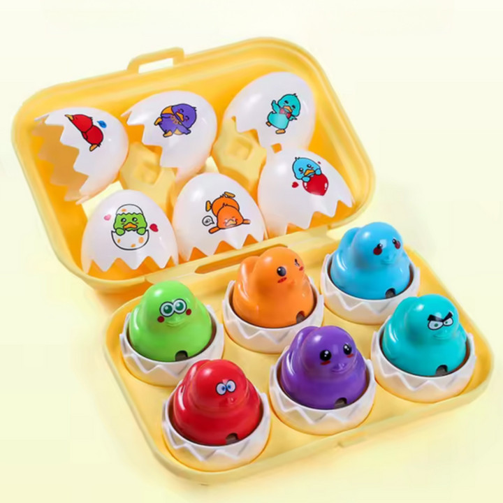 WOOPIE Układanka Sorter Montessori Dopasuj Kształty Zabawne Kurczaczki