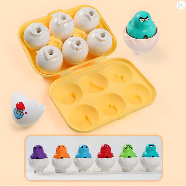 WOOPIE Układanka Sorter Montessori Dopasuj Kształty Zabawne Kurczaczki