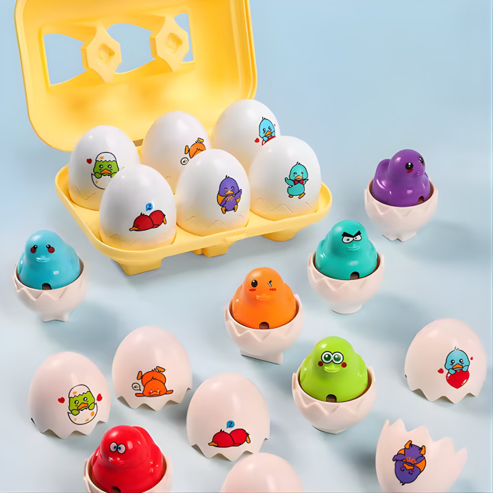 WOOPIE Układanka Sorter Montessori Dopasuj Kształty Zabawne Kurczaczki