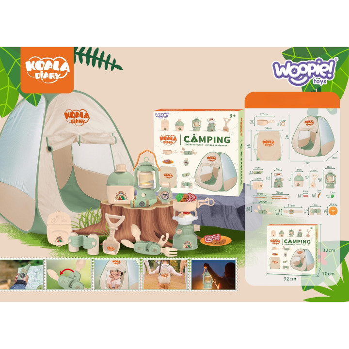 WOOPIE Discovery Zestaw Małego Odkrywcy Namiot Kempingowy XXL na Biwak