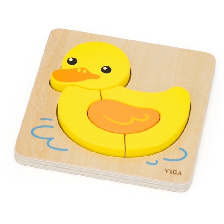 VIGA Drewniane Puzzle - Urocza Kaczuszka