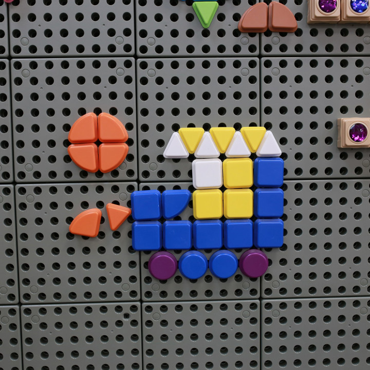 MASTERKIDZ Zestaw Kołeczki w kształcie figur geometrycznych 64szt do t