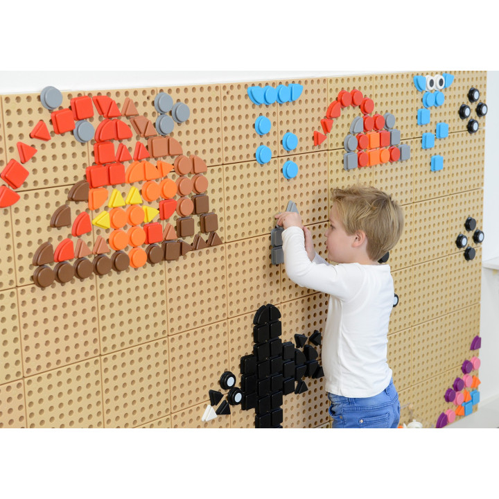 MASTERKIDZ Zestaw Kołeczki w kształcie figur geometrycznych 64szt do t