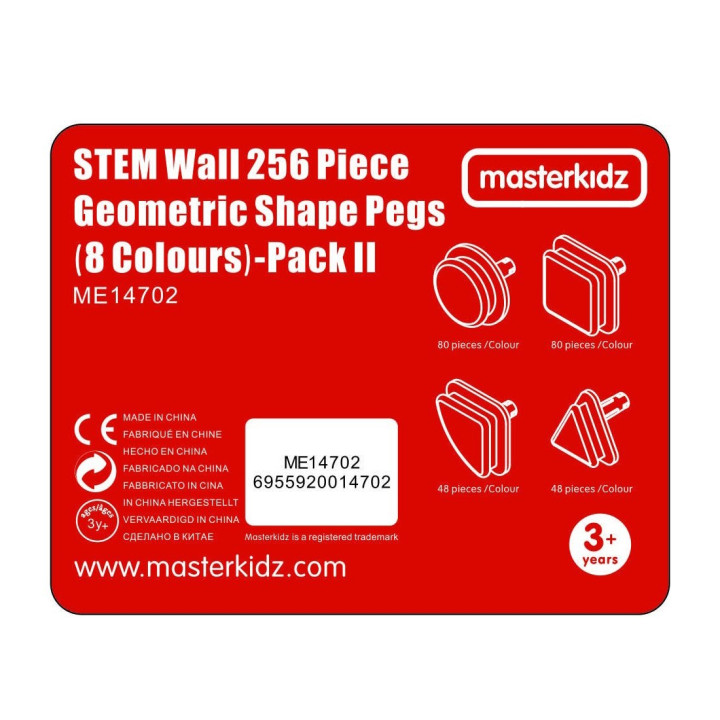 MASTERKIDZ Zestaw Kołeczki w kształcie figur geometrycznych 64szt do t