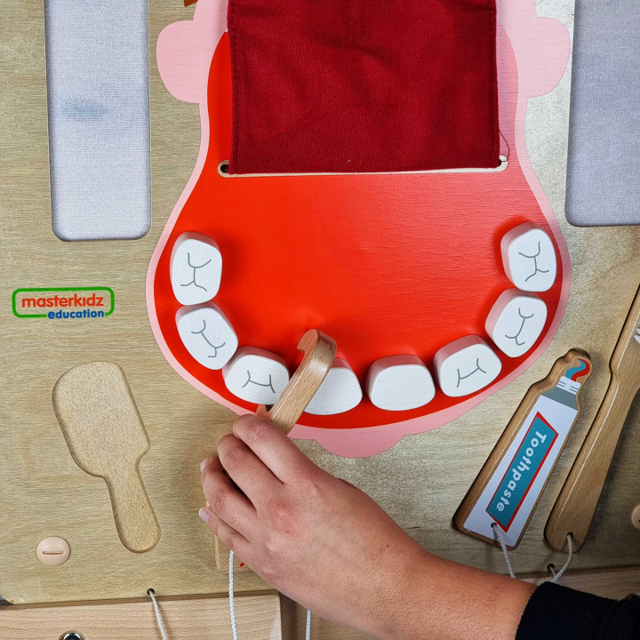 MASTERKIDZ Higiena Jamy Ustnej Ścienna Tablica Sensoryczna Flex Montes