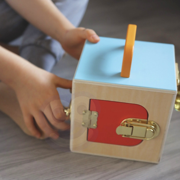 Tooky Toy Edukacyjne Pudełko Montessori Układanka Liczydło Tablica Pog