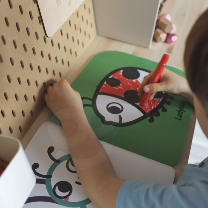 Tooky Toy Edukacyjne Pudełko Montessori Układanka Liczydło Tablica Pog