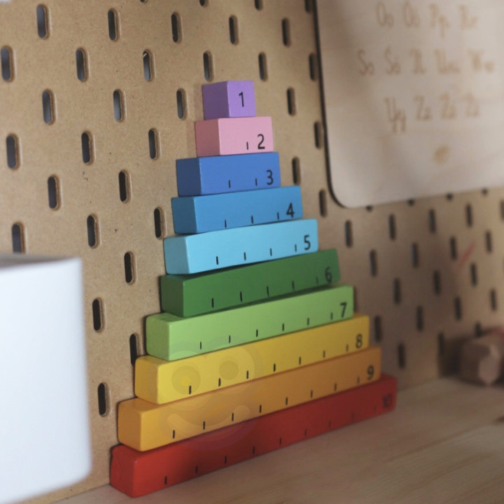 Tooky Toy Edukacyjne Pudełko Montessori Układanka Liczydło Tablica Pog