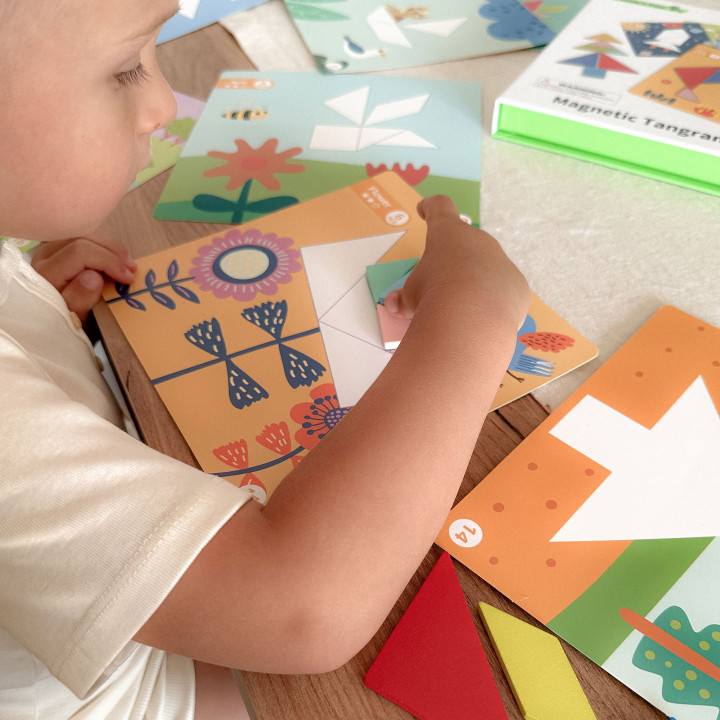 TOOKY TOY Puzzle Tangram Układanka dla Dzieci Nauka Kształtów Figury K