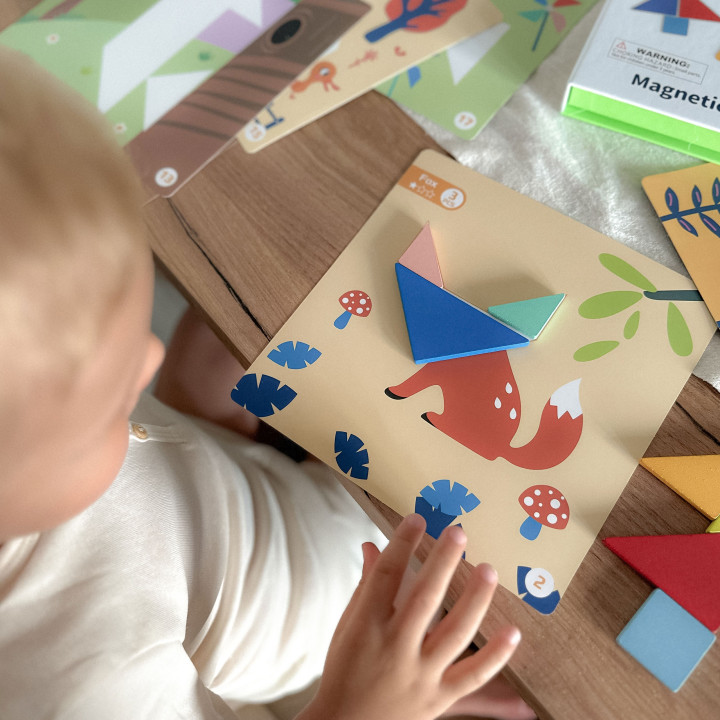 TOOKY TOY Puzzle Tangram Układanka dla Dzieci Nauka Kształtów Figury K