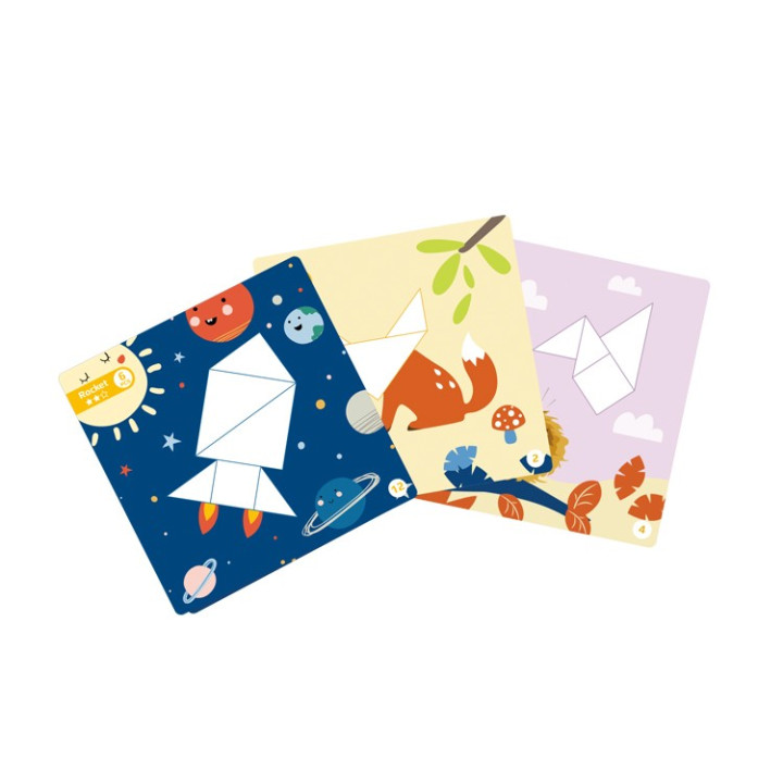 TOOKY TOY Puzzle Tangram Układanka dla Dzieci Nauka Kształtów Figury K
