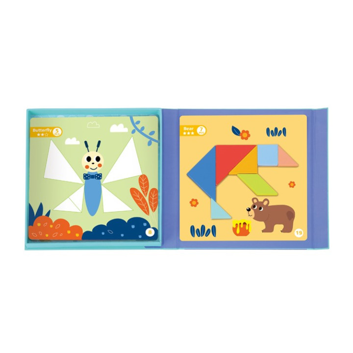 TOOKY TOY Puzzle Tangram Układanka dla Dzieci Nauka Kształtów Figury K