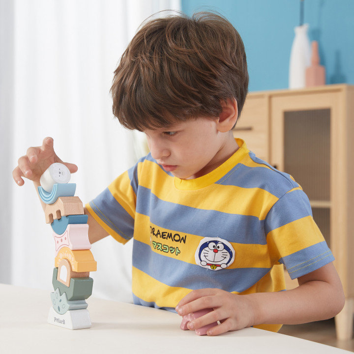 VIGA PolarB Drewniana Układanka Balansująca Wieża Montessori Klocki Pr
