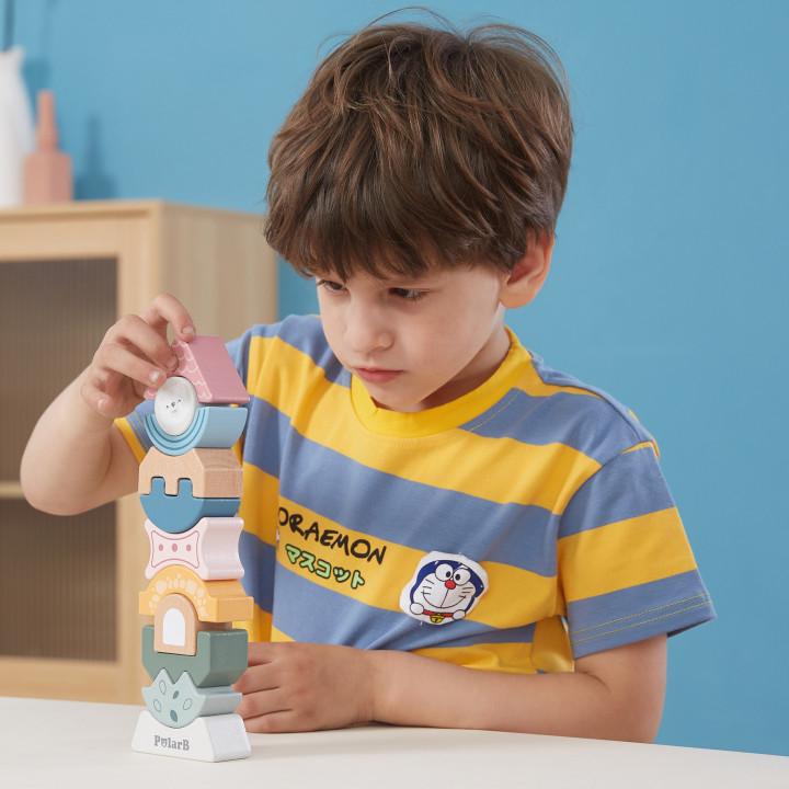 VIGA PolarB Drewniana Układanka Balansująca Wieża Montessori Klocki Pr