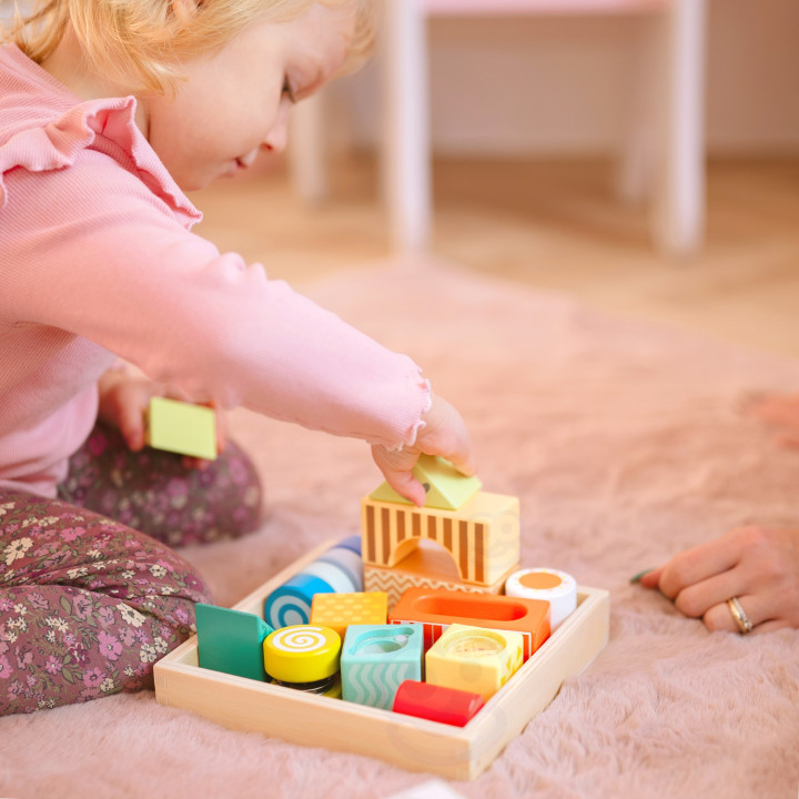 
						CLASSIC WORLD Drewniane Klocki Sensoryczne 7 Funkcji Układanka Multifunkcyjna Kształty Dźwięk MONTESSORI 14 el.
					