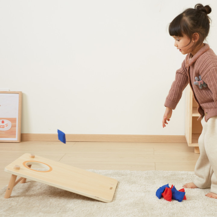 Viga Gra Zręcznościowa 2w1 Kółko i Krzyżyk + Cornhole - Rzut Do celu