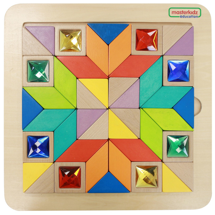 MASTERKIDZ Układanka Mozaika Nauka Kolorów i Kształtów Tangram Montess