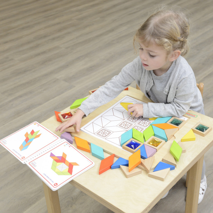MASTERKIDZ Układanka Mozaika Nauka Kolorów i Kształtów Tangram Montess