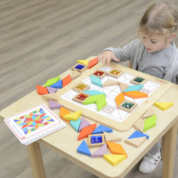 MASTERKIDZ Układanka Mozaika Nauka Kolorów i Kształtów Tangram Montess