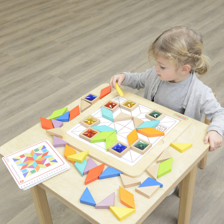 MASTERKIDZ Układanka Mozaika Nauka Kolorów i Kształtów Tangram Montess