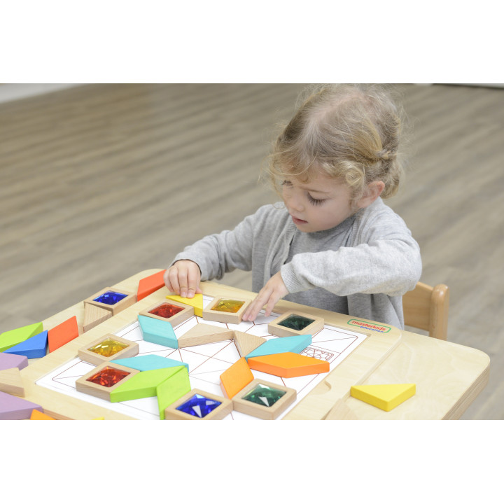 MASTERKIDZ Układanka Mozaika Nauka Kolorów i Kształtów Tangram Montess