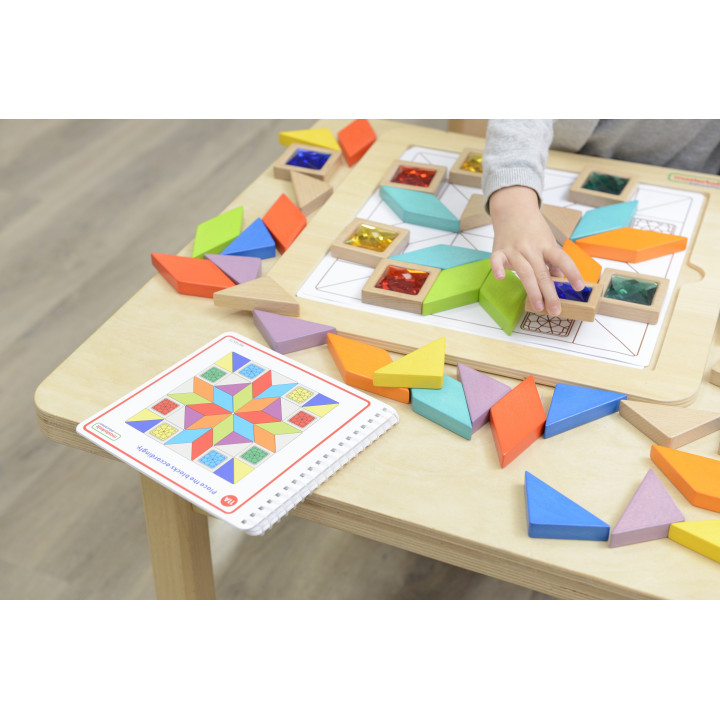 MASTERKIDZ Układanka Mozaika Nauka Kolorów i Kształtów Tangram Montess