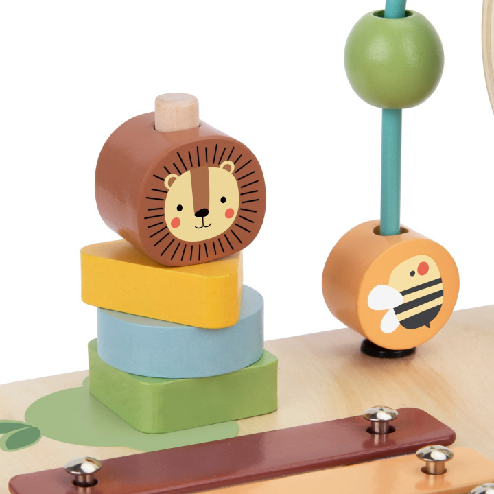 WOOPIE GREEN Drewniany Stolik Edukacyjny Muzyczny Labirynt Sensoryczny