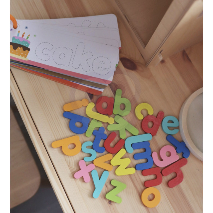 TOOKY TOY Puzzle Alfabet Montessori Nauka Literek Słów Zwierzątka 57 e